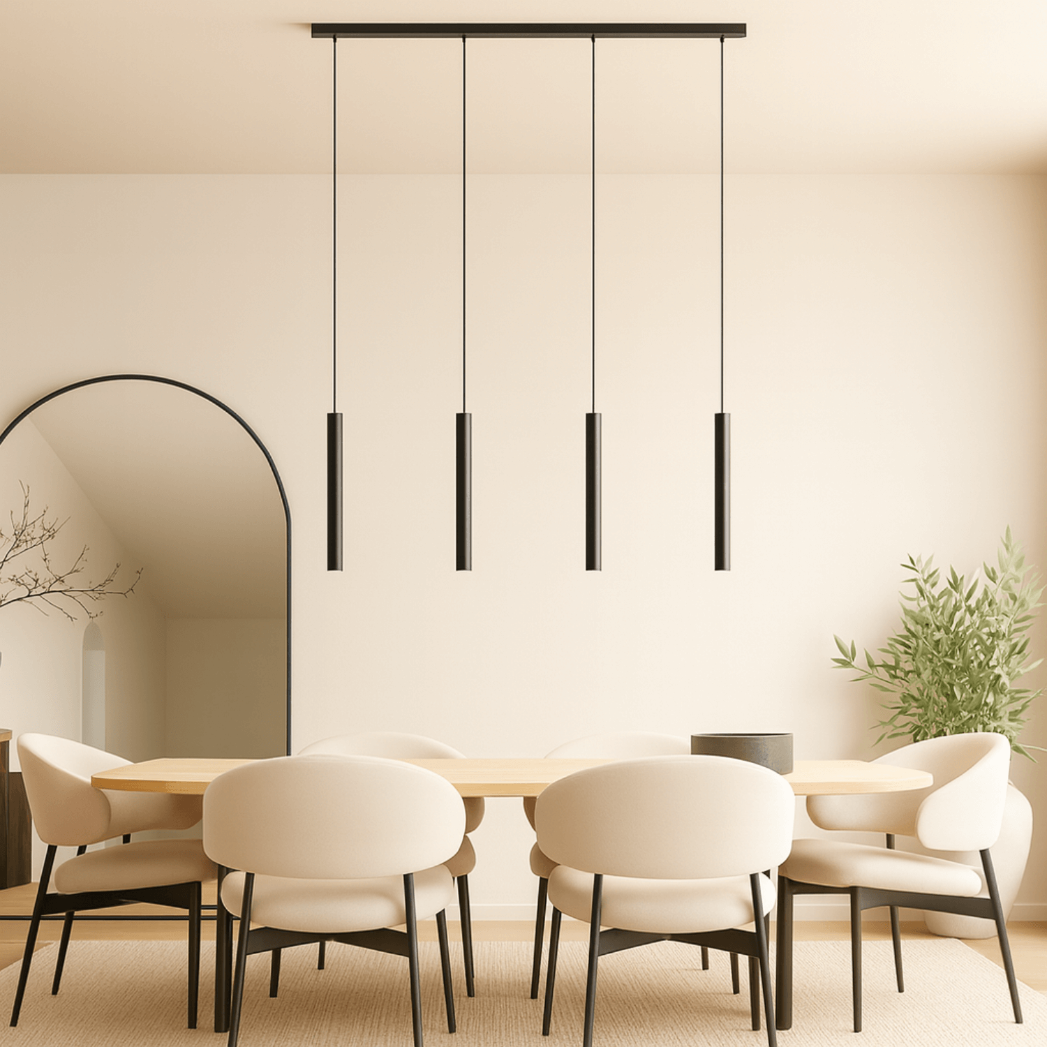 Tap-Light® - Learis Tap-Light Schwarz 4 Leuchtmittel (120cm)