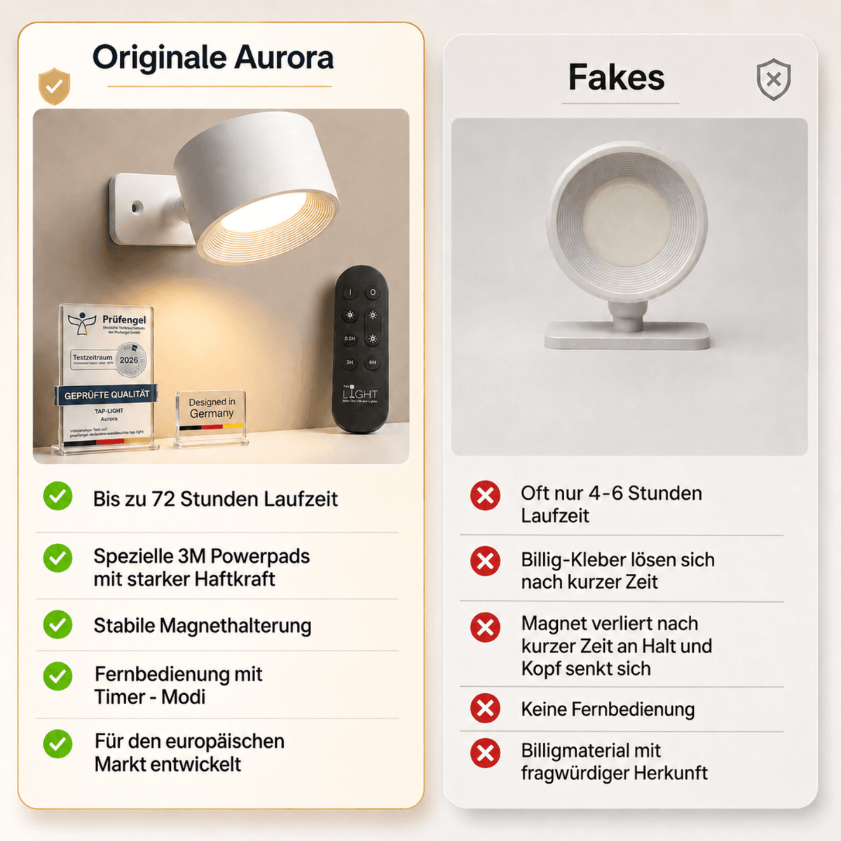 Tap-Light® Aurora - Originals Wandleuchte Tap-Light